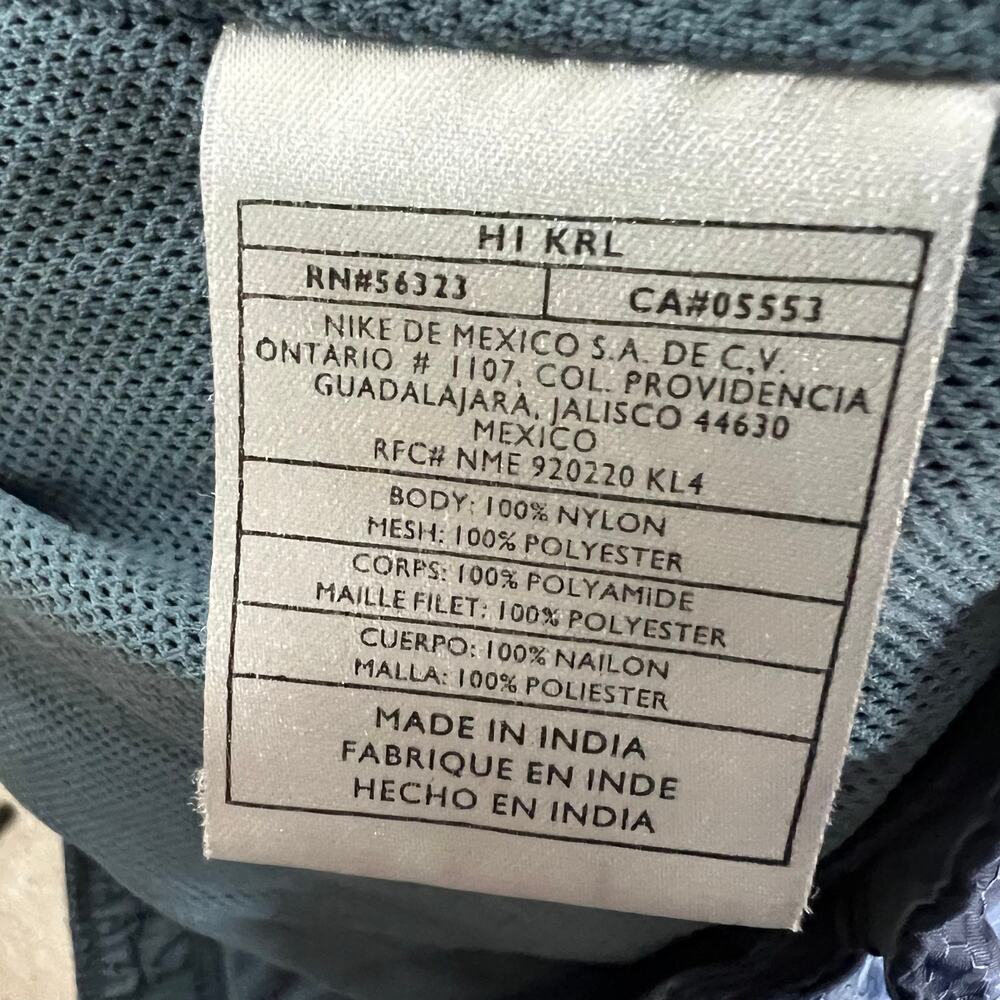 Vintage 1990s Nike Windbreaker Pants Mens L Blue Sporty Techwear Gorpcore Retro - Picture 5 of 6